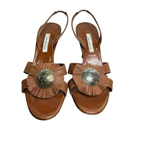 Oscar De La Renta leather heels - Picture 11 of 11